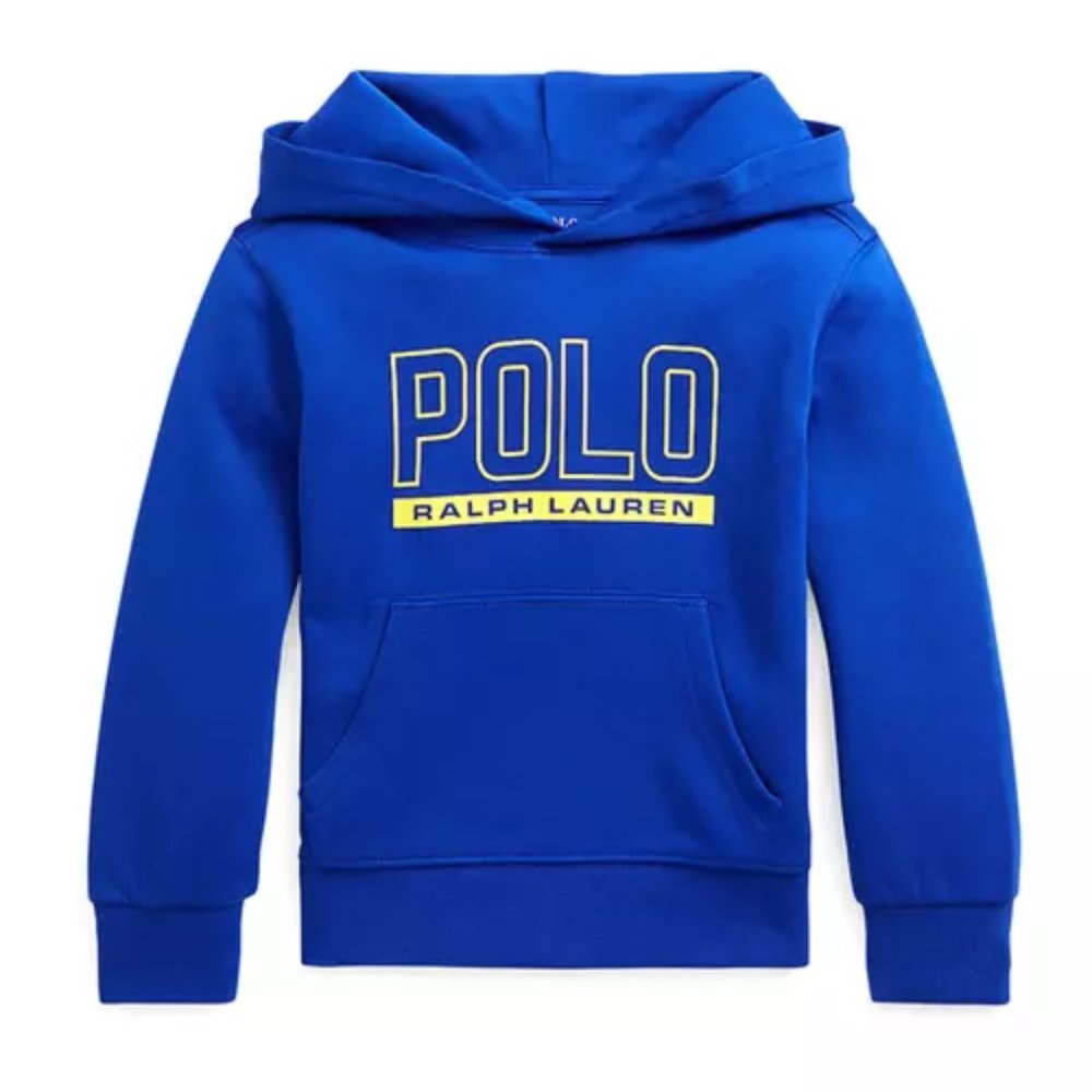 Ralph Lauren Childrenswear Boys 8-20 Logo Double Knit Hoodie NWT Size 10-12 Med